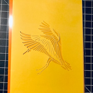Papercut-kunstkaart kraanvogel