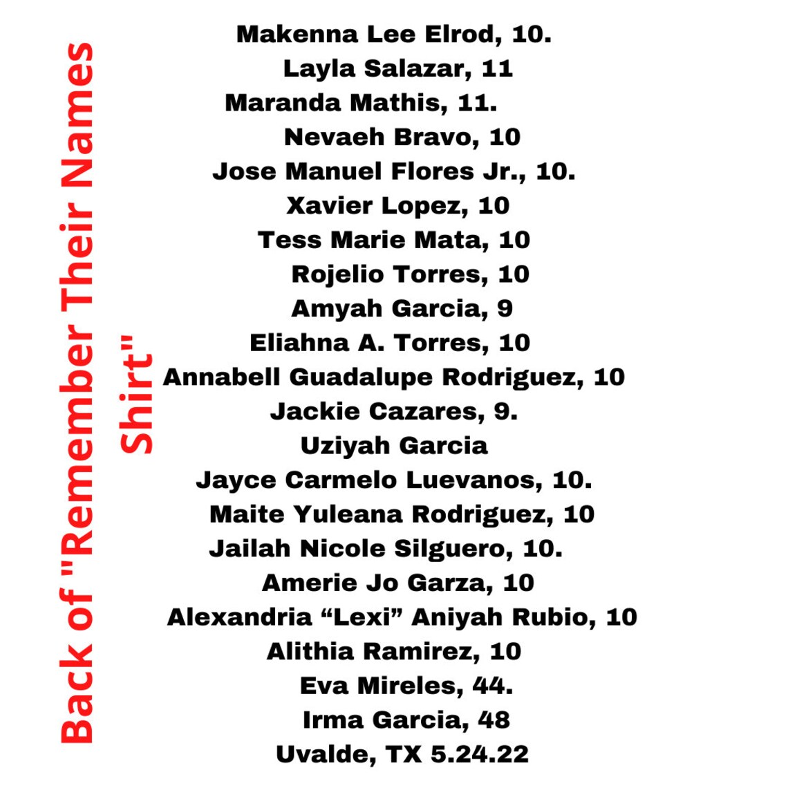 Remember Their Names Prayers for Uvalde Uvalde Texas We Etsy Finland