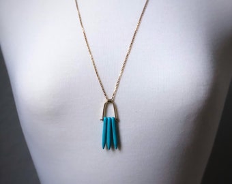 Turquoise Spike Necklace