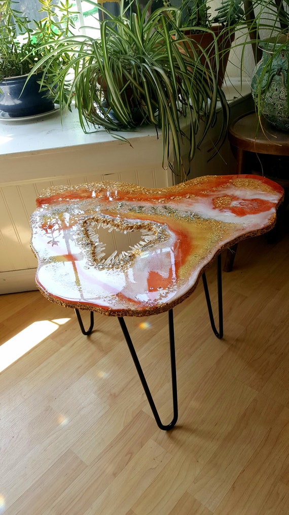 Custom Crystal Table Small Geode Furniture Side - Crystal Coffee Table Custom Crystal Table Small Geode Furniture Side - Crystal Coffee Table