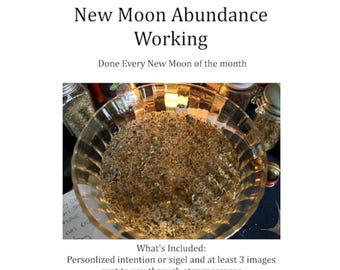 Neumond Fülle wirkend, Wohlstandsritual, Kraftsigel (Digital Download)