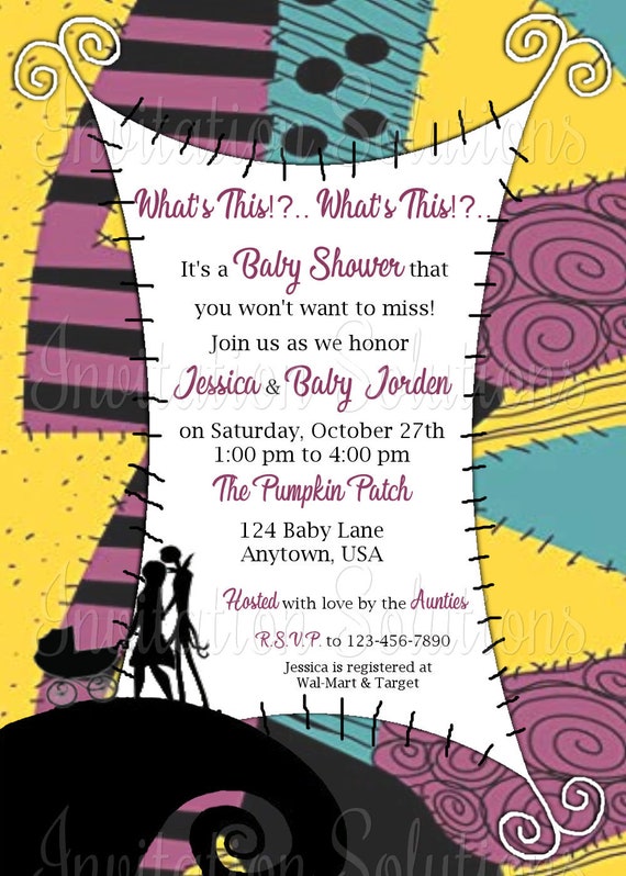 halloween themed baby shower invitations