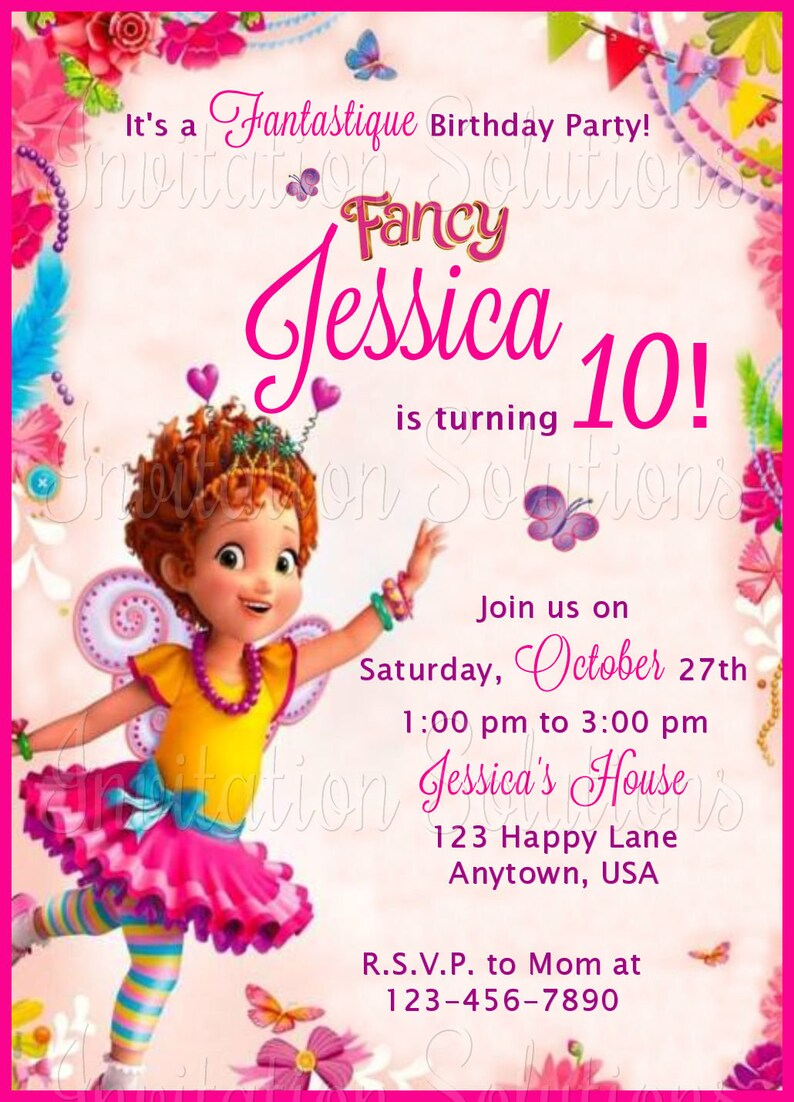 Fancy Nancy Birthday Party Invitation/ Disney Themed Birthday | Etsy