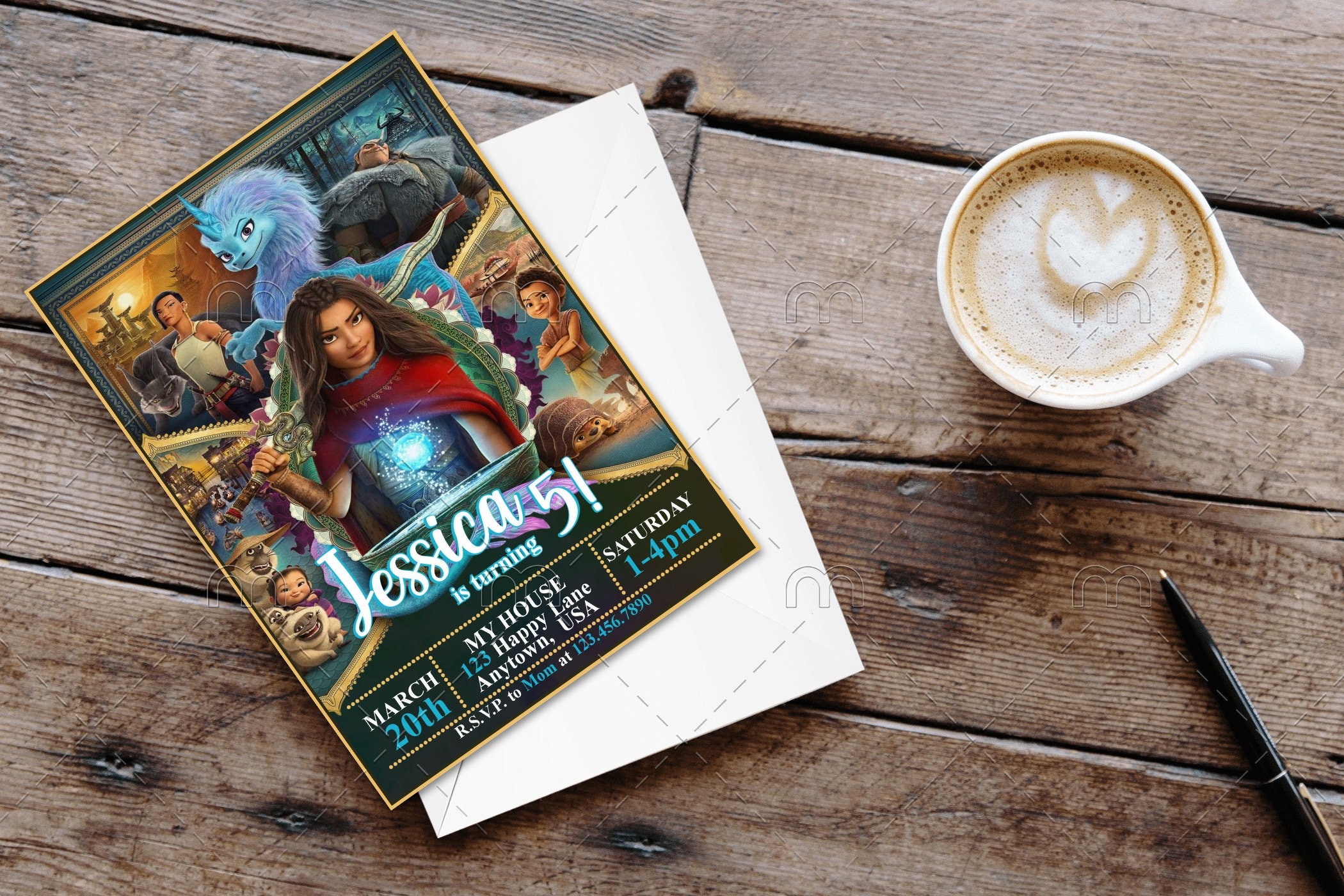 Raya and The Last Dragon Birthday Party Invitation/ New | Etsy