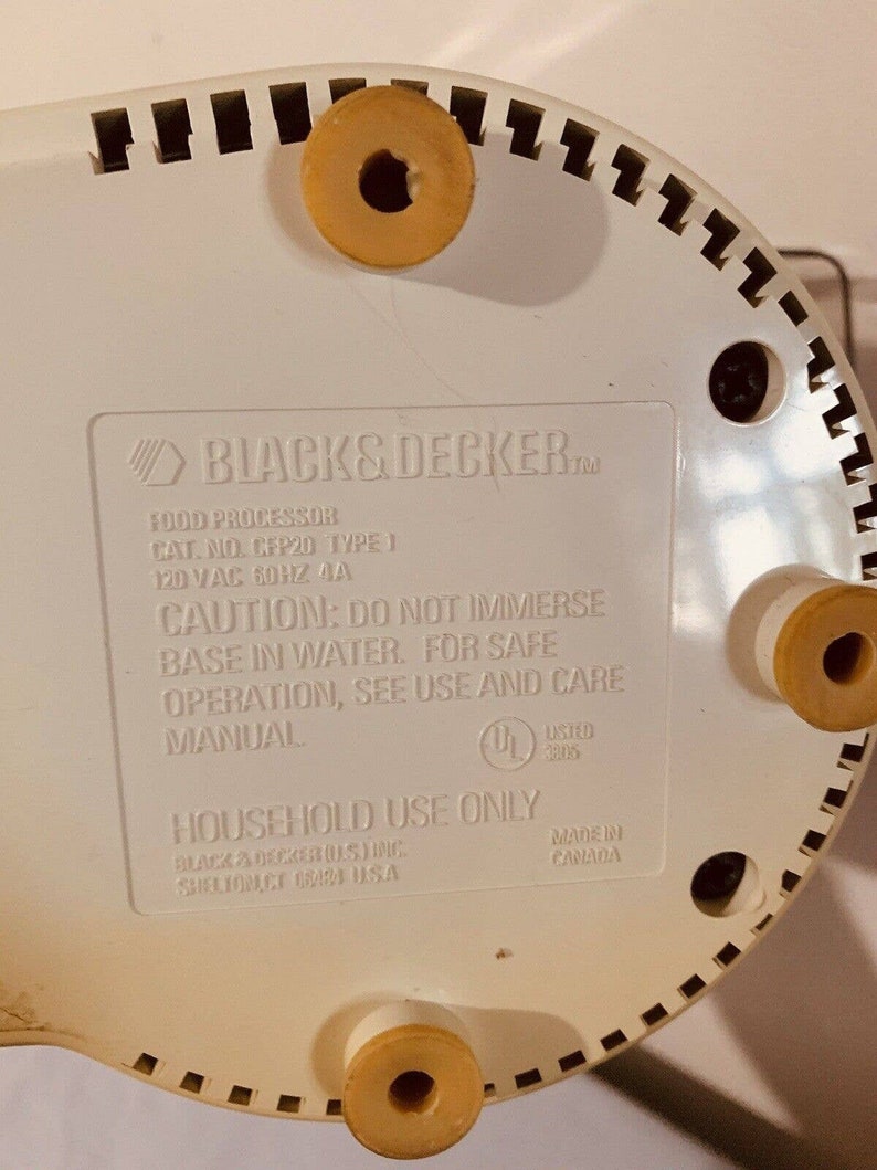 Black & Decker Food Processor CFP20 Type 1 Shortcut II Tested Etsy