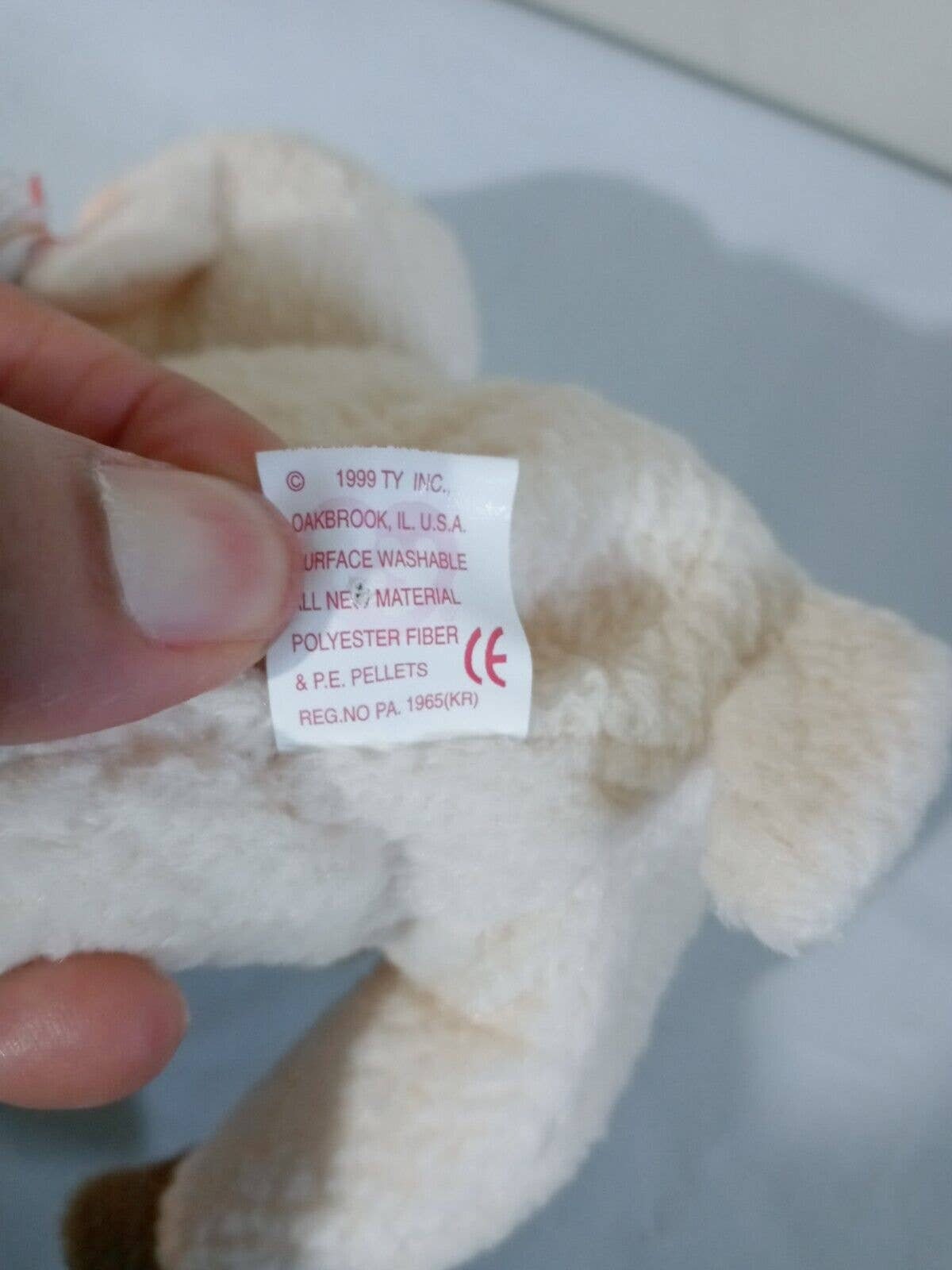 Ty Beanie Baby Ewey Fleece Lamb Beanbag Plush Original Tag 1998-1999