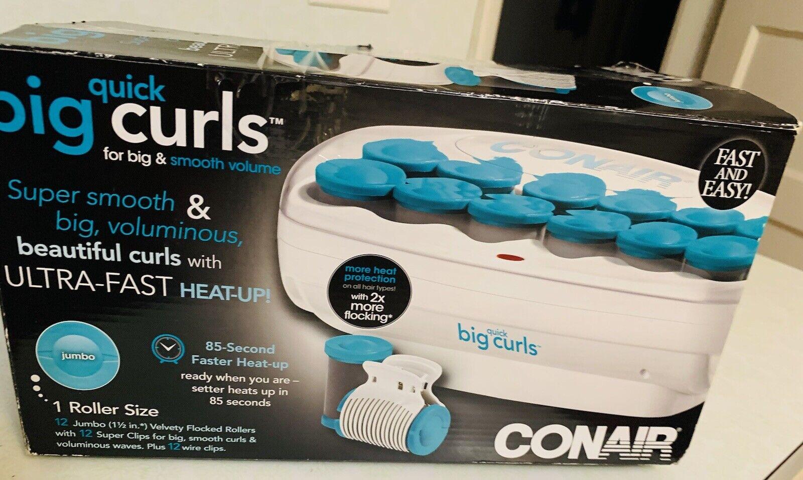 Conair Quick Big Curls CHV12XR Jumbo 12 Ceramic Flocked Hot Rollers W box Tested Etsy