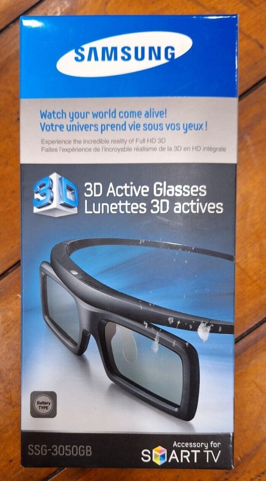 SAMSUNG 3D Active Glasses Ssg-3050gb the Box is Sealed by the ...