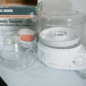 Black & Decker HS80 Handy Steamer Food/rice Cooker White With Rice Bowl  Tested 