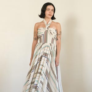 80s halter dress Vintage 80s 90s Halter Neck Chiffon Red Green Blue Black Sweetheart Neckline Dress Multicolored Sheer Overlay
