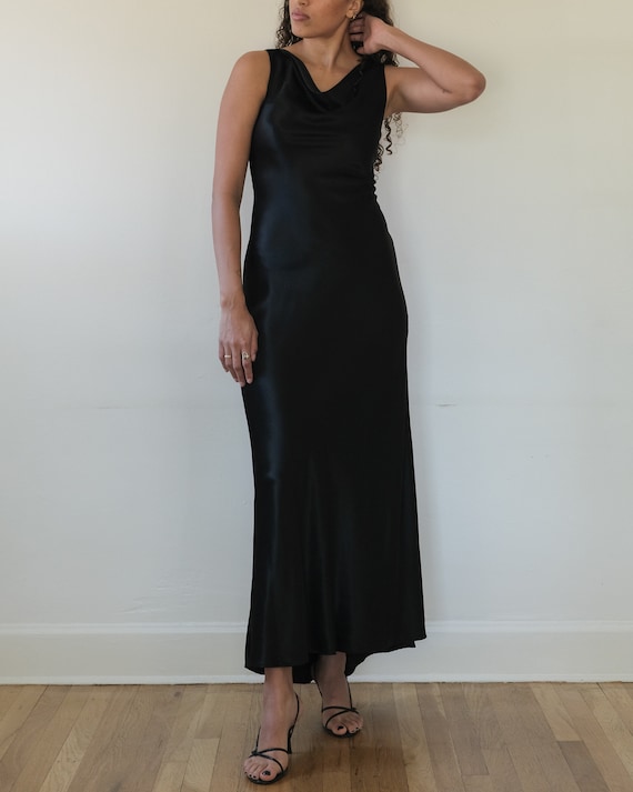 Vintage Shelli Segal Bias Cut Gown - 90s Black Cowl Neck Formal Dress (small) - Etsy Vintage Shelli Segal Bias Cut Gown - 90s Black Cowl Neck Formal Dress (small) - Etsy