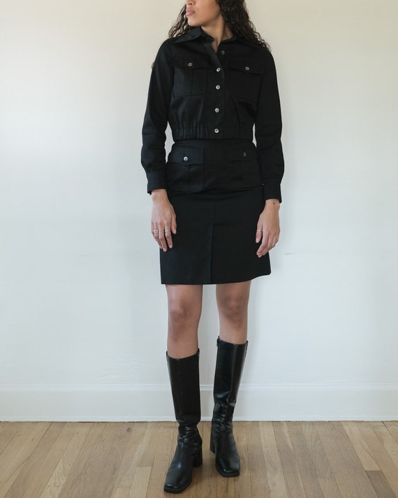 early calvin klein cotton canvas skirt set - 70s … - image 3