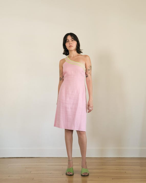 navy blue dress for baby girl Vintage 90s Pink Orange Mini Dress (S)