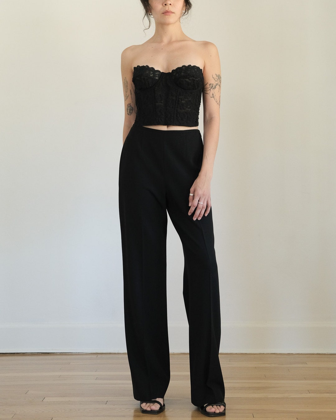 90s Lace Underbust Bustier Cami (S)