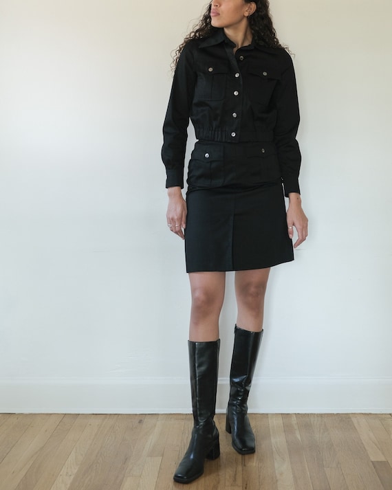 early calvin klein cotton canvas skirt set - 70s … - image 1
