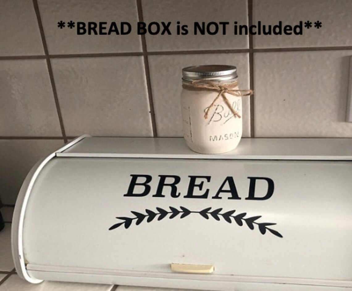 Farmhouse Bread Box Decal Kitchen Label Bread Decal Vinyl Etsy