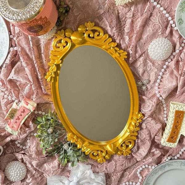 Magical Gilded Oval Mirror