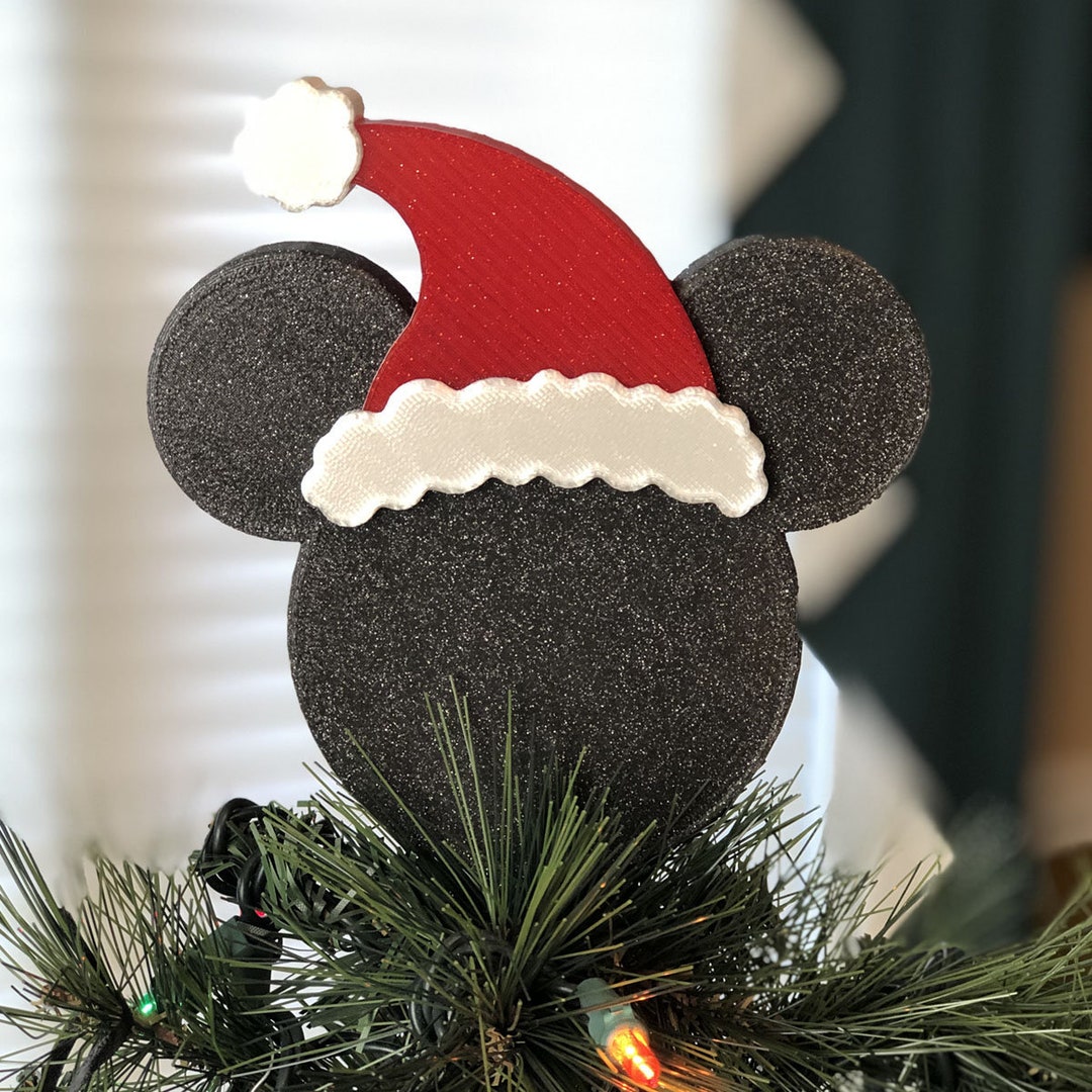 Tabletop Christmas Tree Topper Small Classic Icon With Hat Etsy