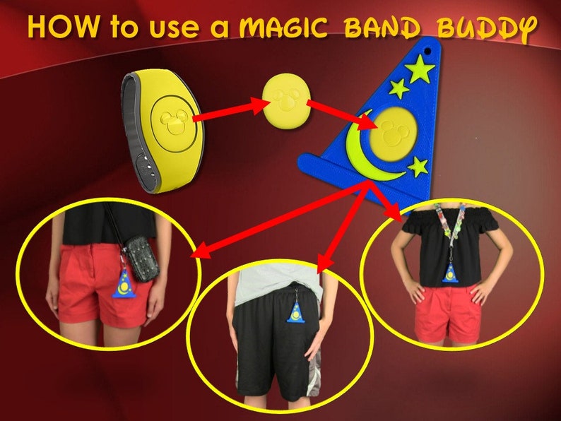 Disney MagicBand 2.0 Icon Puck Holder Keeper Toy Emperor Magic Band Buddy