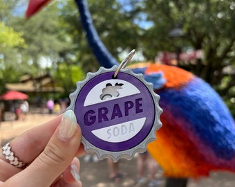 Grape Soda Cap Magic Band Buddy - Disney MagicBand+ Plus Puck Holder Icon Keeper