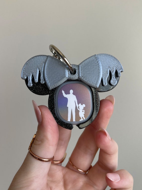 Disney Magic Band Puck Holder with key ring & clip. 5 Color Choices!
