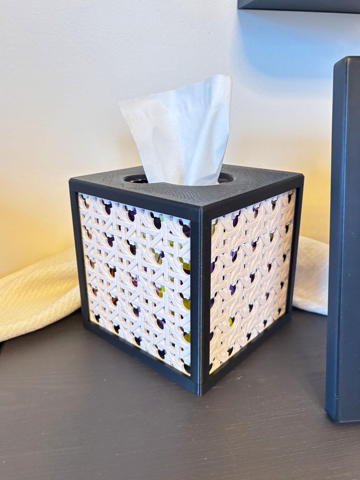 Mouse Rattan Tissue Box Cover