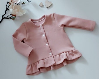 Cardigan baby/child jacket waffle jersey