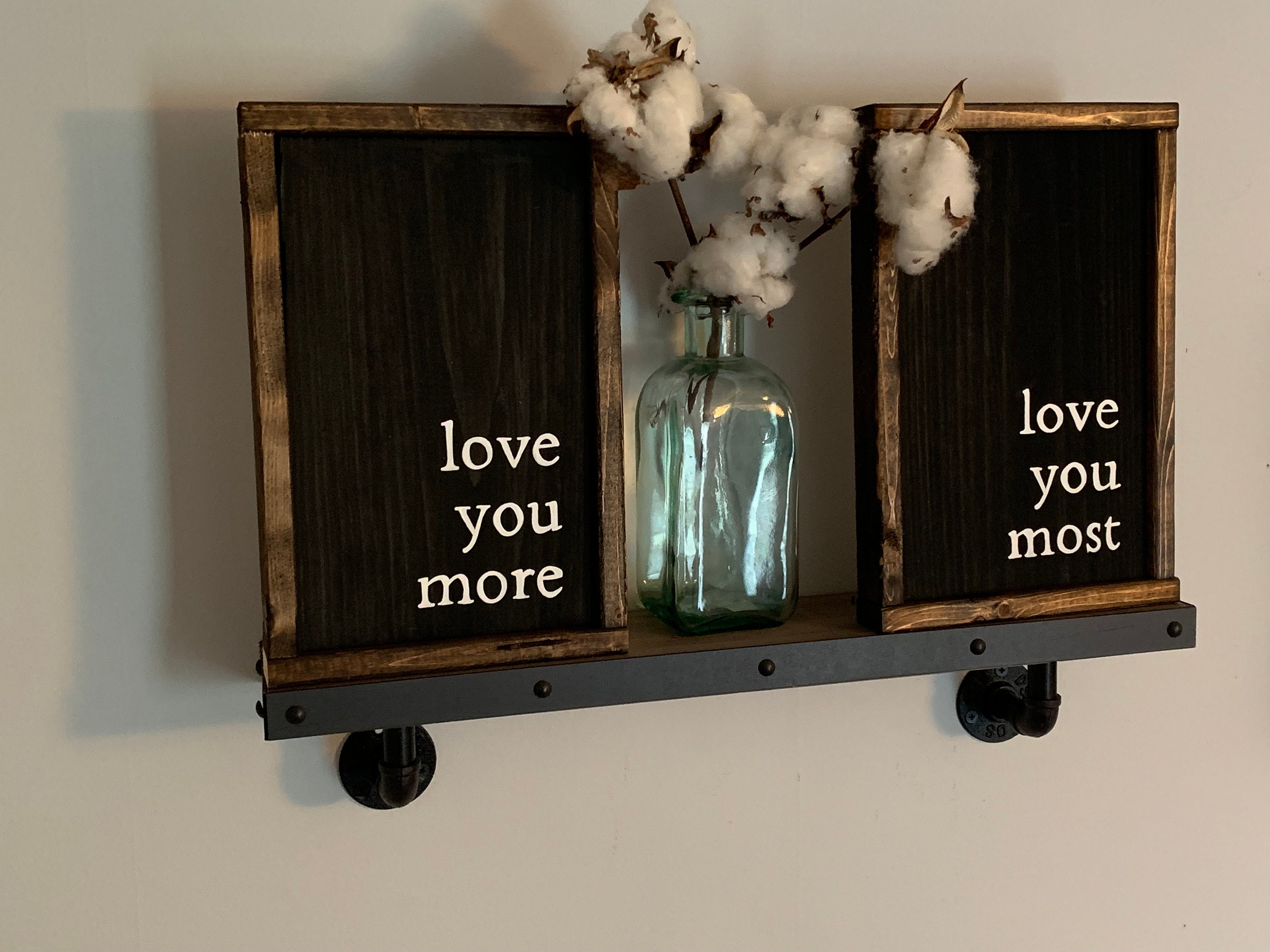 Master Bedroom Wall Decor Love You More Love You Most Sign Etsy