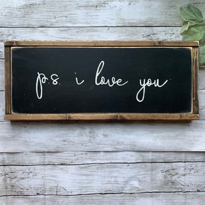 PS I Love You, PS I Love You Sign, PS I Love You Wood Sign, Bedroom Decor, Bedroom Sign, Bedroom Wall Decor, Wood Bedroom Sign, Wood Sign
