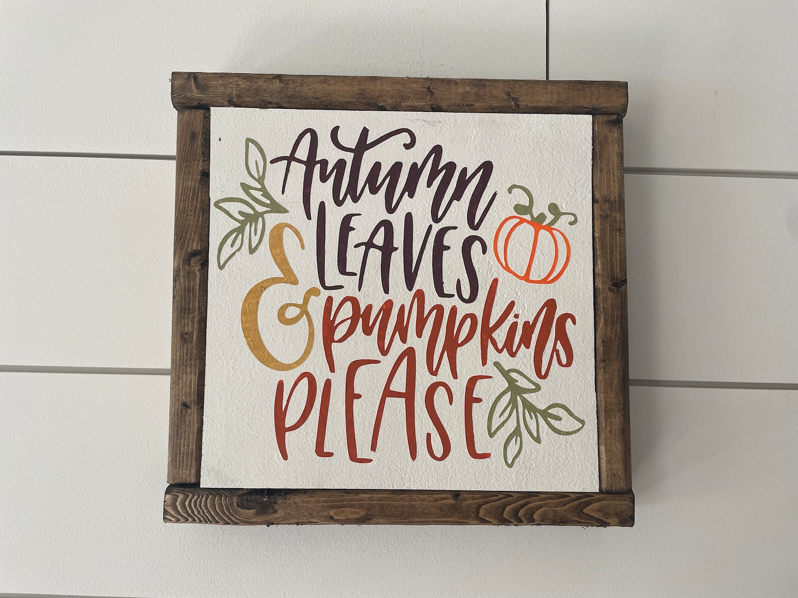 Autumn Leaves and Pumpkins Please Sign, Fall Wall Decor, Autumn Decor ...
