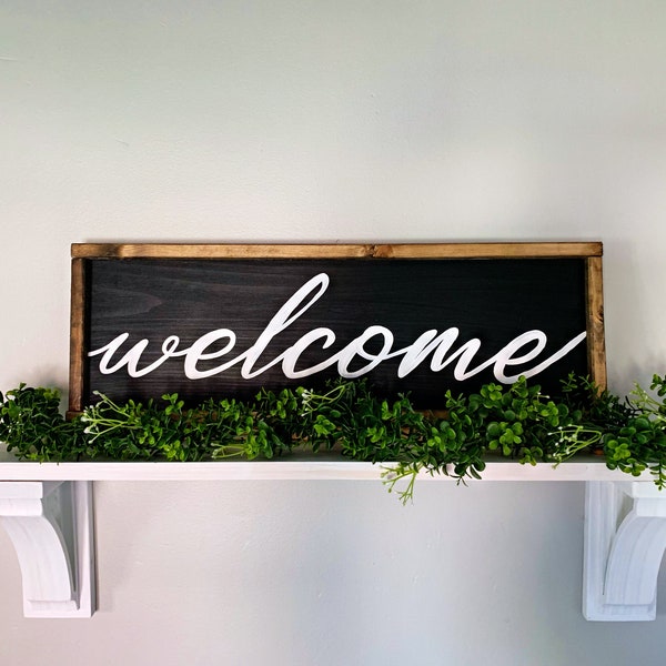 Welcome Sign, Welcome Wood sign, Farmhouse Wall Decor, Farmhouse Sign, Farmhouse Style , Entryway Decor , Housewarming Gift, Fixer Upper