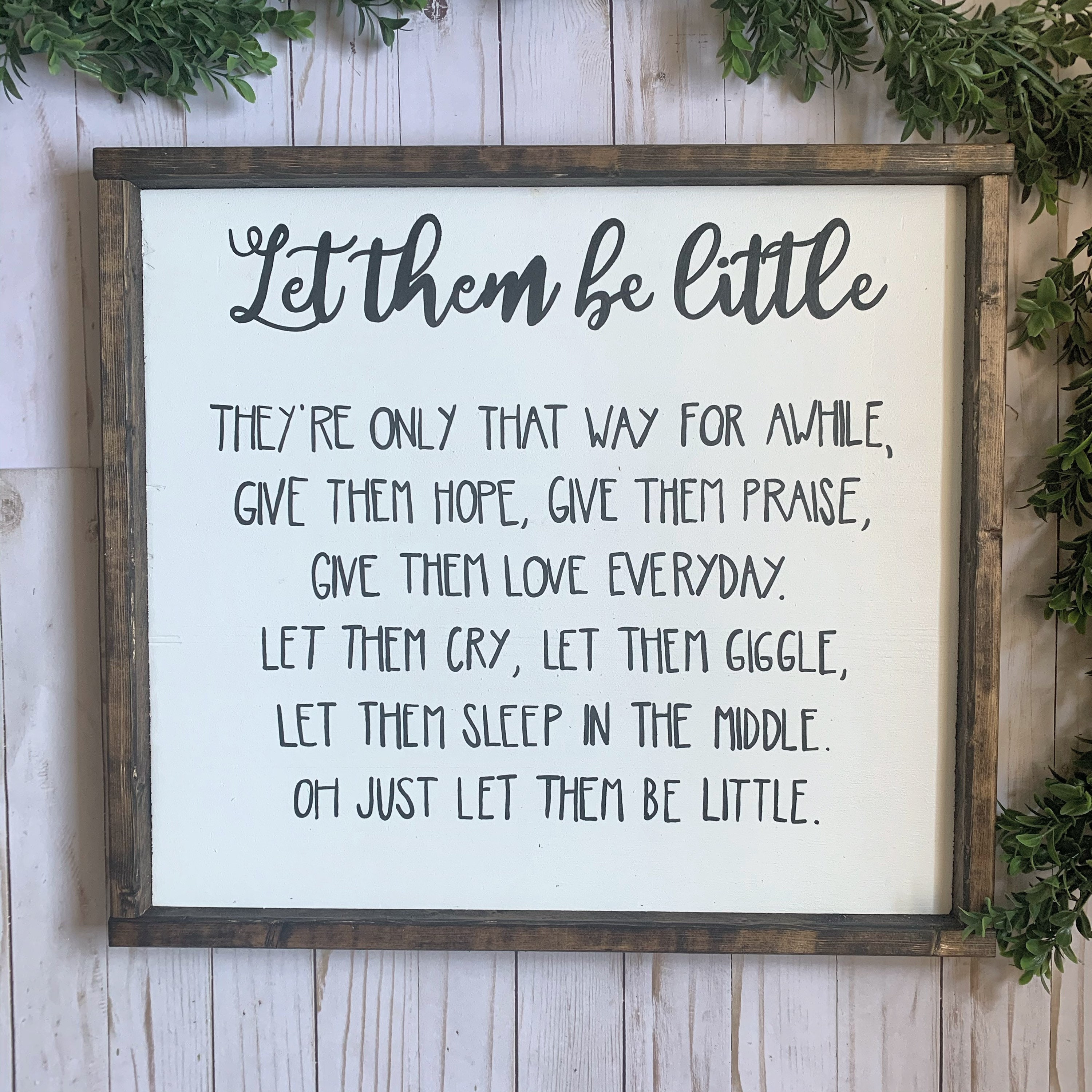 Let Them Be Little Sign Nursery Wall Art Rustic Nursery - Etsy