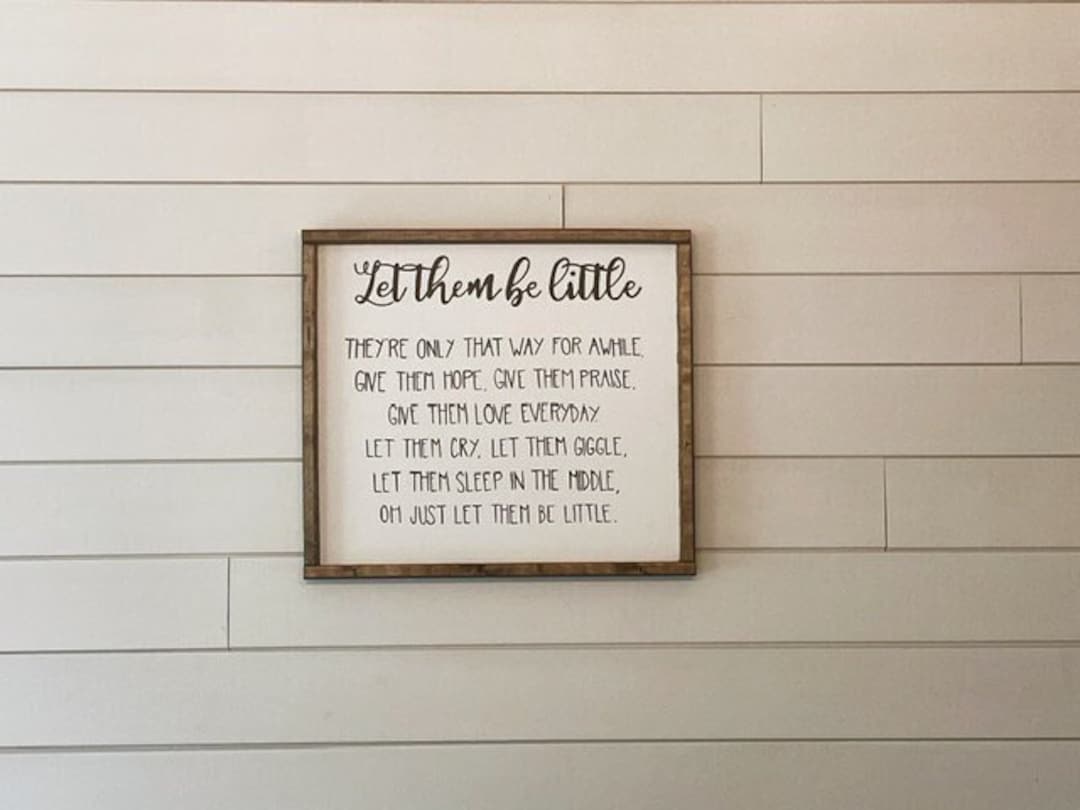 Let Them Be Little Sign, Nursery Wall Art, Rustic Nursery Decor, Baby ...