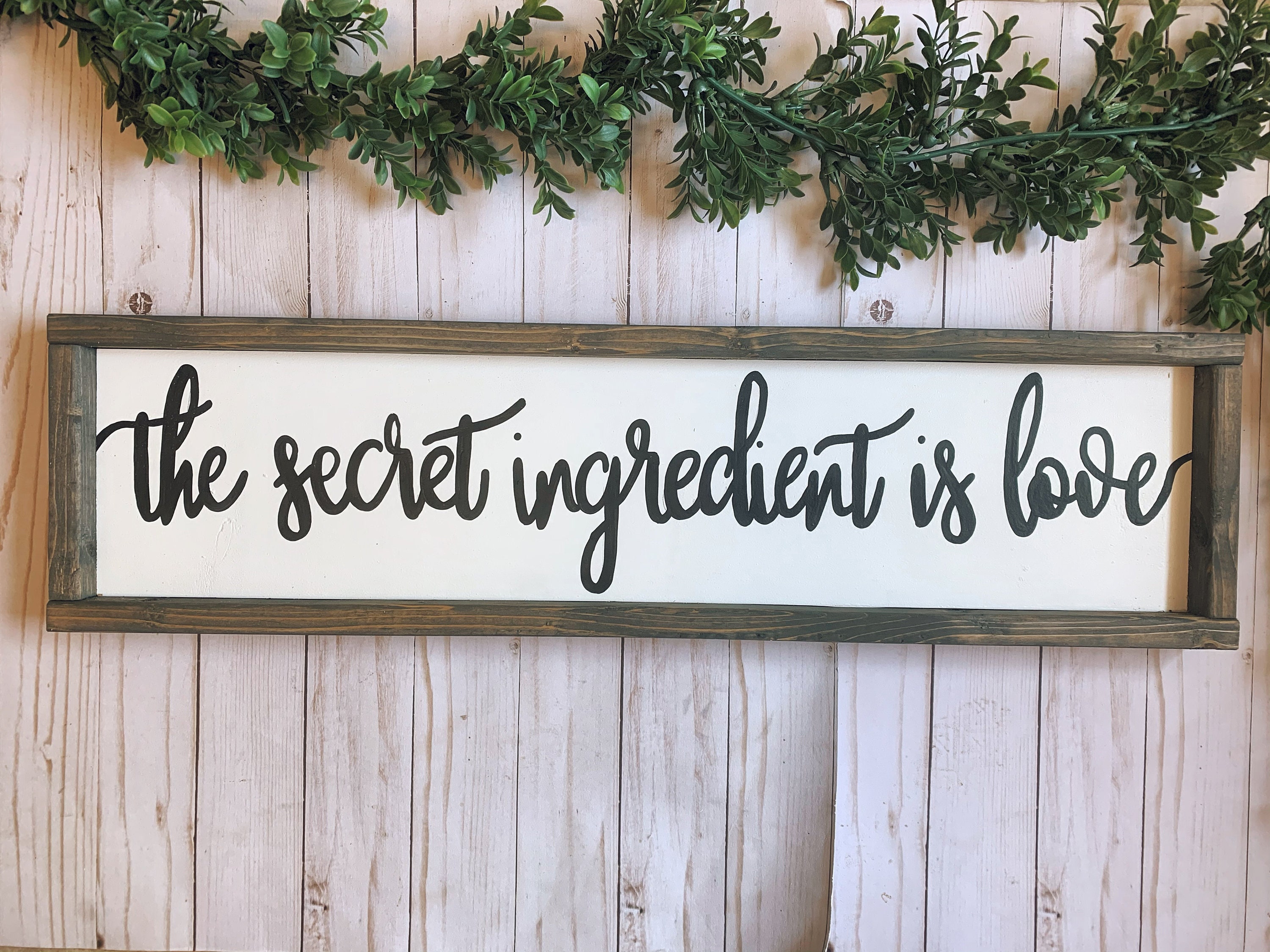 The Secret Ingredient is Love Sign Kitchen Sign Kitchen Etsy