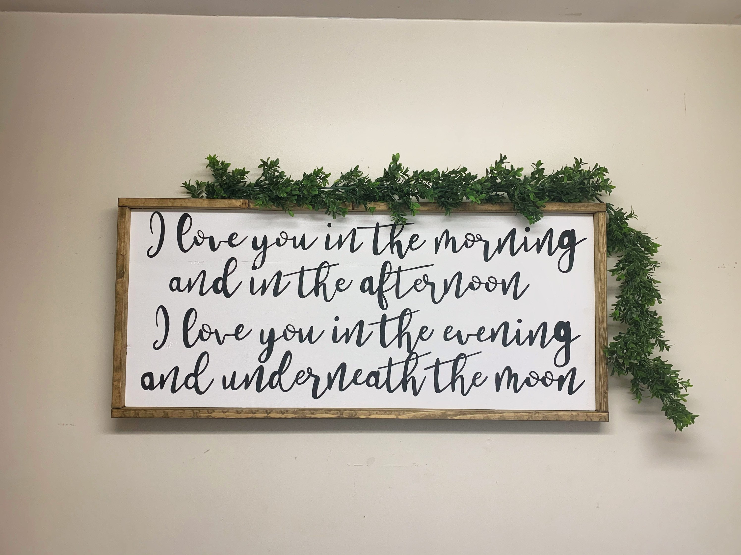 I Love You In The Morning And In The Afternoon Sign, I Love You Sign, Baby Shower Gift, Nursery Decor, Skidamarink Song, Nursery Decor