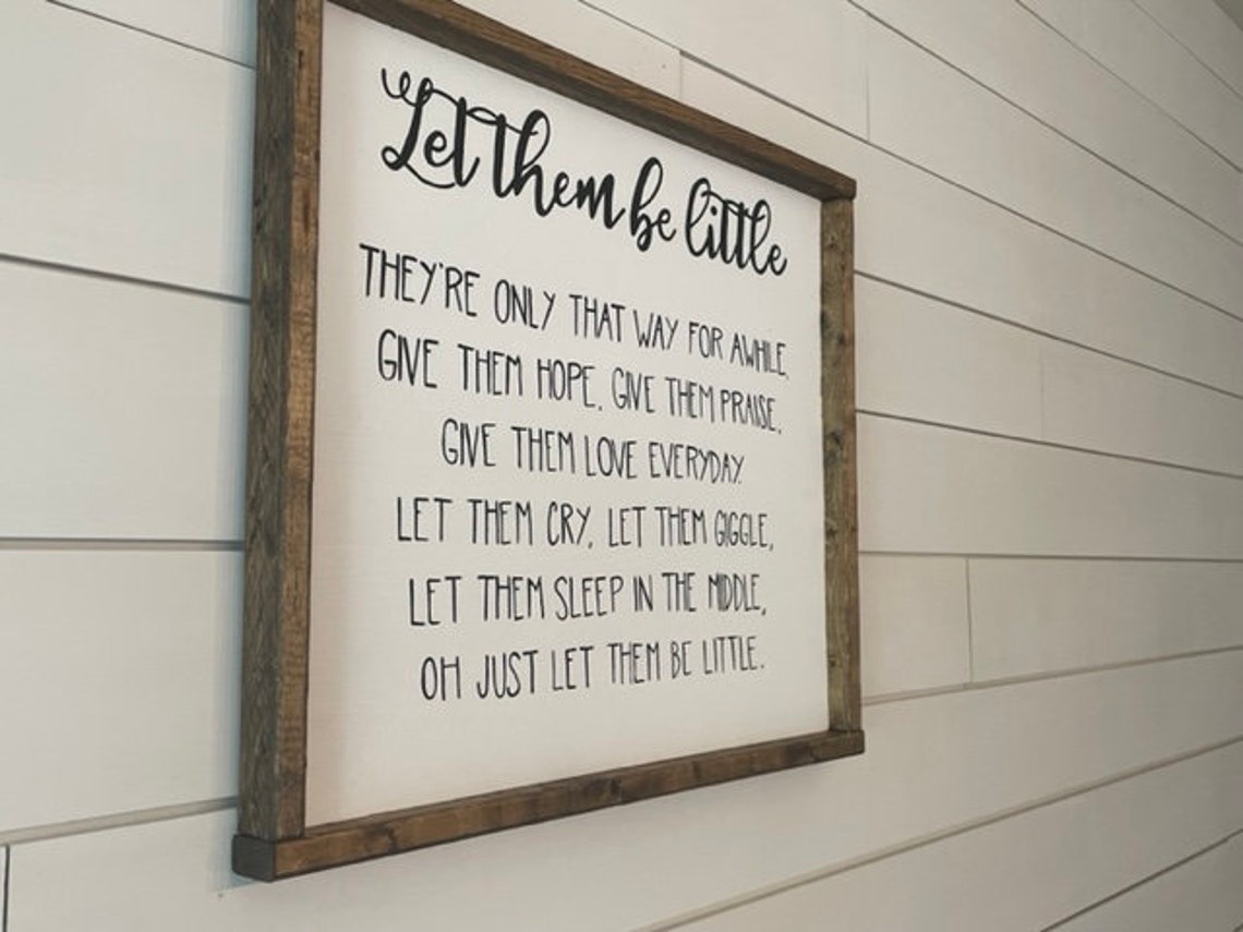 Let Them Be Little Sign Nursery Wall Art Rustic Nursery - Etsy