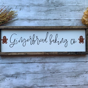 Gingerbread baking co, gingerbread bakery holiday sign, gingerbread house, holiday decor, holiday sign, fall sign, gingerbread man, winter