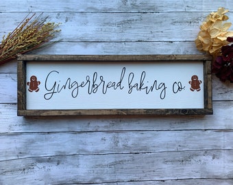 Gingerbread baking co, gingerbread bakery holiday sign, gingerbread house, holiday decor, holiday sign, fall sign, gingerbread man, winter