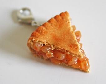 Apple Pie Charm, Polymer Clay Charm, Food Charm, Food Jewelry, Foodie Gifts, Dessert Jewelry, Gifts for Her, Apple Pie, Apple Charm