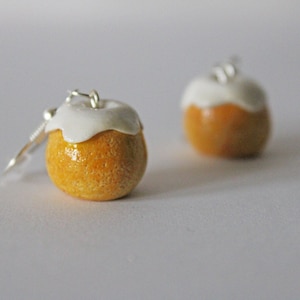 Süße Roll-Ohrringe: Polymer Clay Miniatur Essen Schmuck