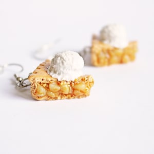 Apple Pie à la Mode Earrings: Handmade Polymer Clay Food Jewelry