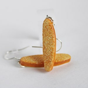 Biscotti Earrings: Hand Sculpted Polymer Clay Italian Food Jewelry