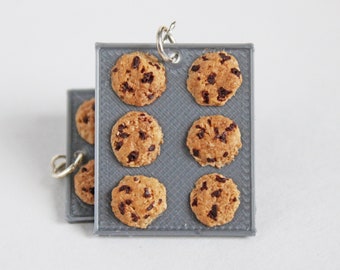 Chocolate Chip Cookie Sheet Earrings, Polymer Clay Earrings, Food Earrings, Food Jewelry, Cookie Jewelry, Baker Gift, Baker Jewelry