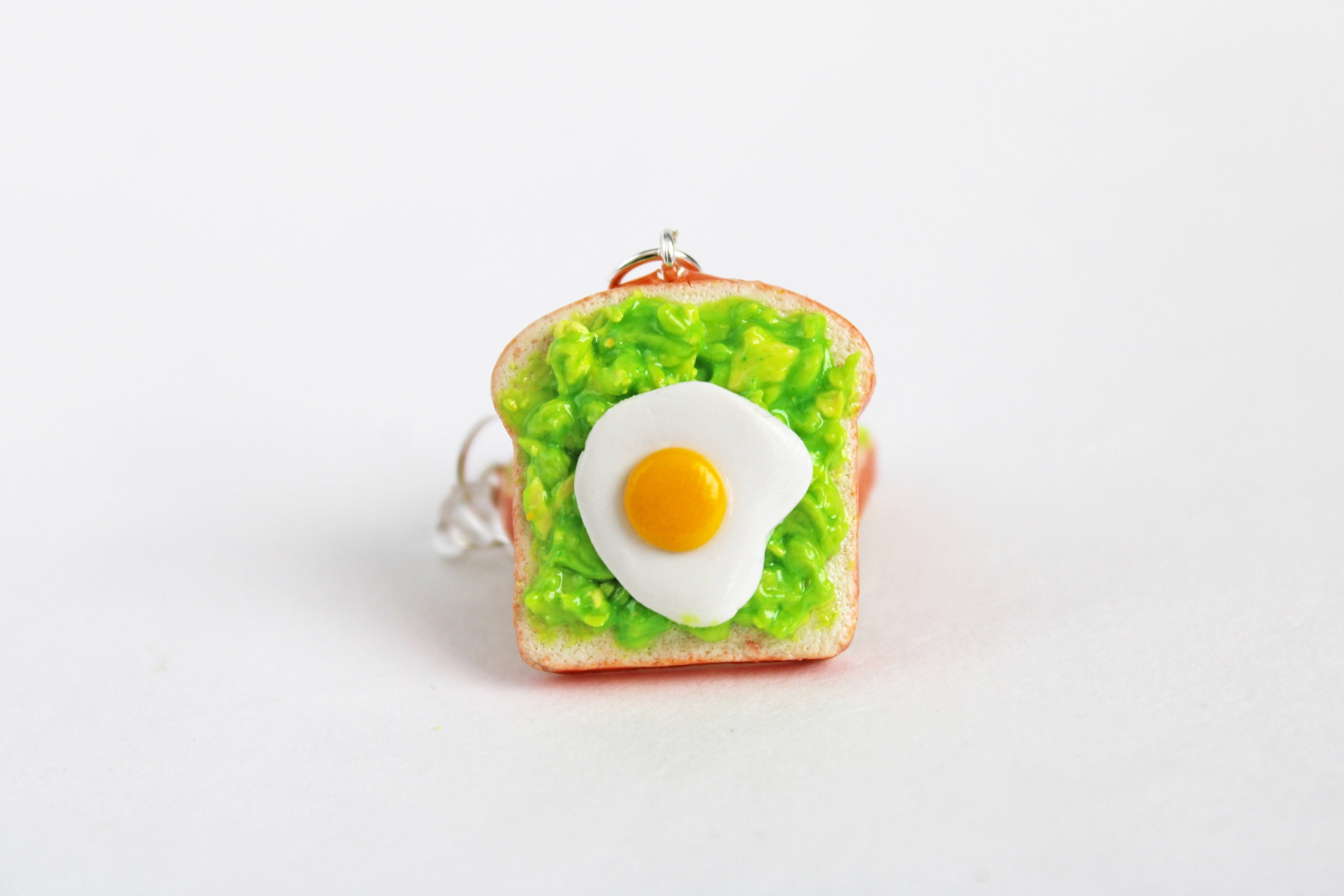 Avocado & Egg on Toast Earrings, Polymer Clay Earrings
