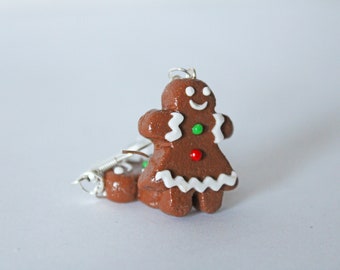 Orecchini A Forma Di Omino Di Pan Di Zenzero Di Natale Per Donne E Ragazze - Leggeri In Acrilico, Regalo Unico - 2