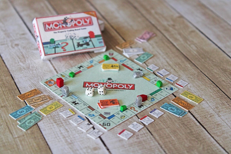 Miniature Monopoly Dollhouse PDF Download Miniature Board | Etsy