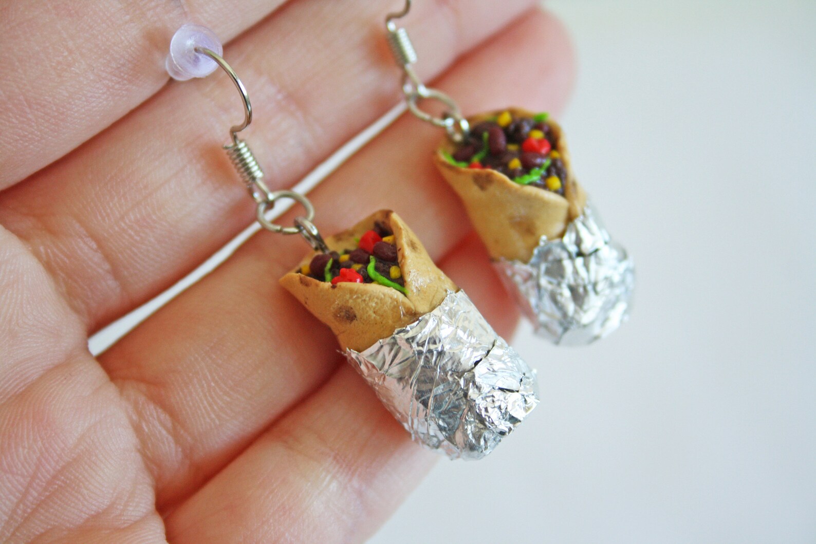 Burrito Earrings Polymer Clay Earrings Food Earrings Food Etsy