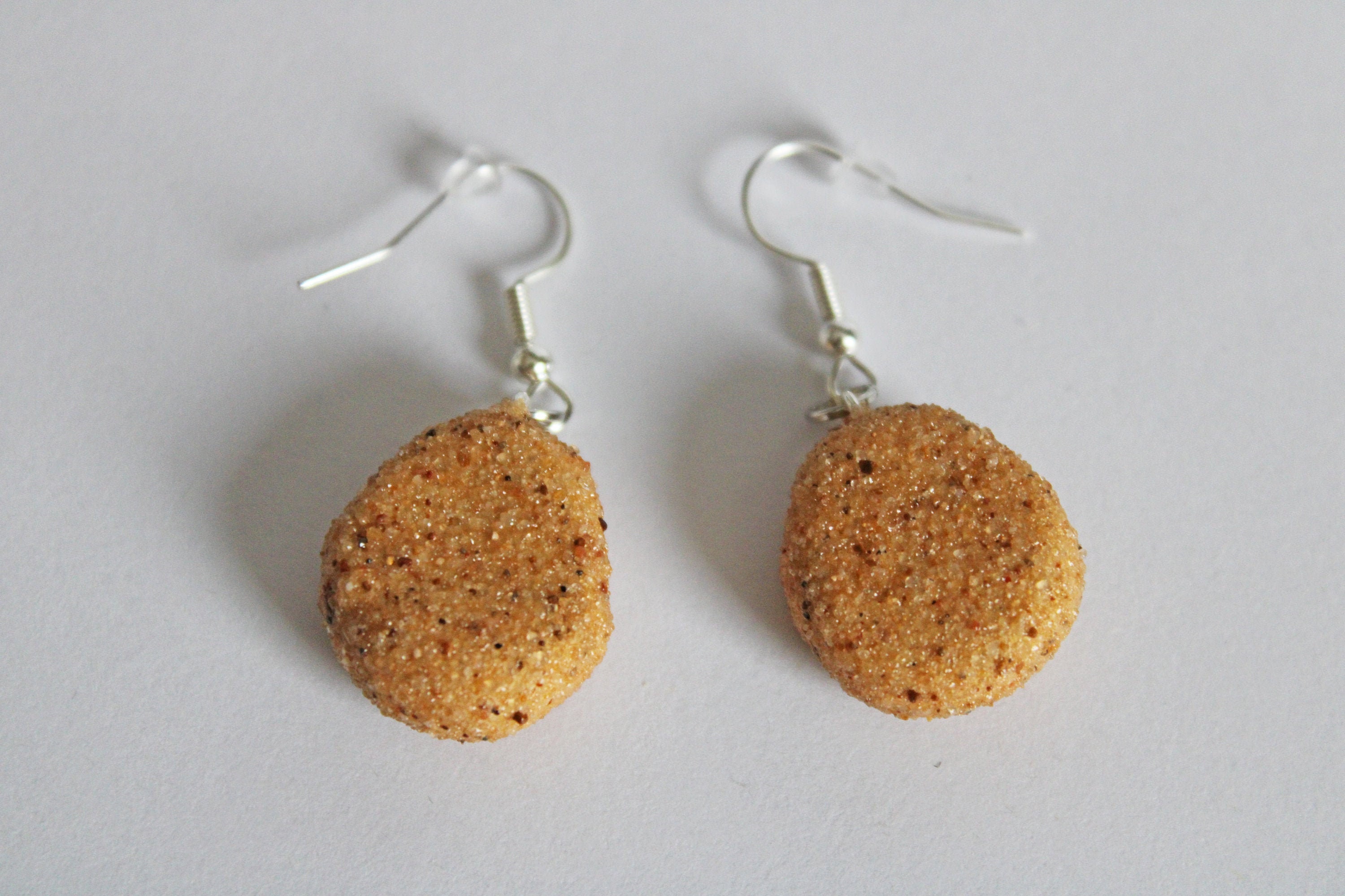 Chicken nugget earrings clearance