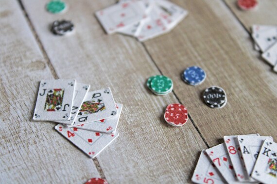 Miniature Poker Set PDF Dollhouse Download Card Games | Etsy