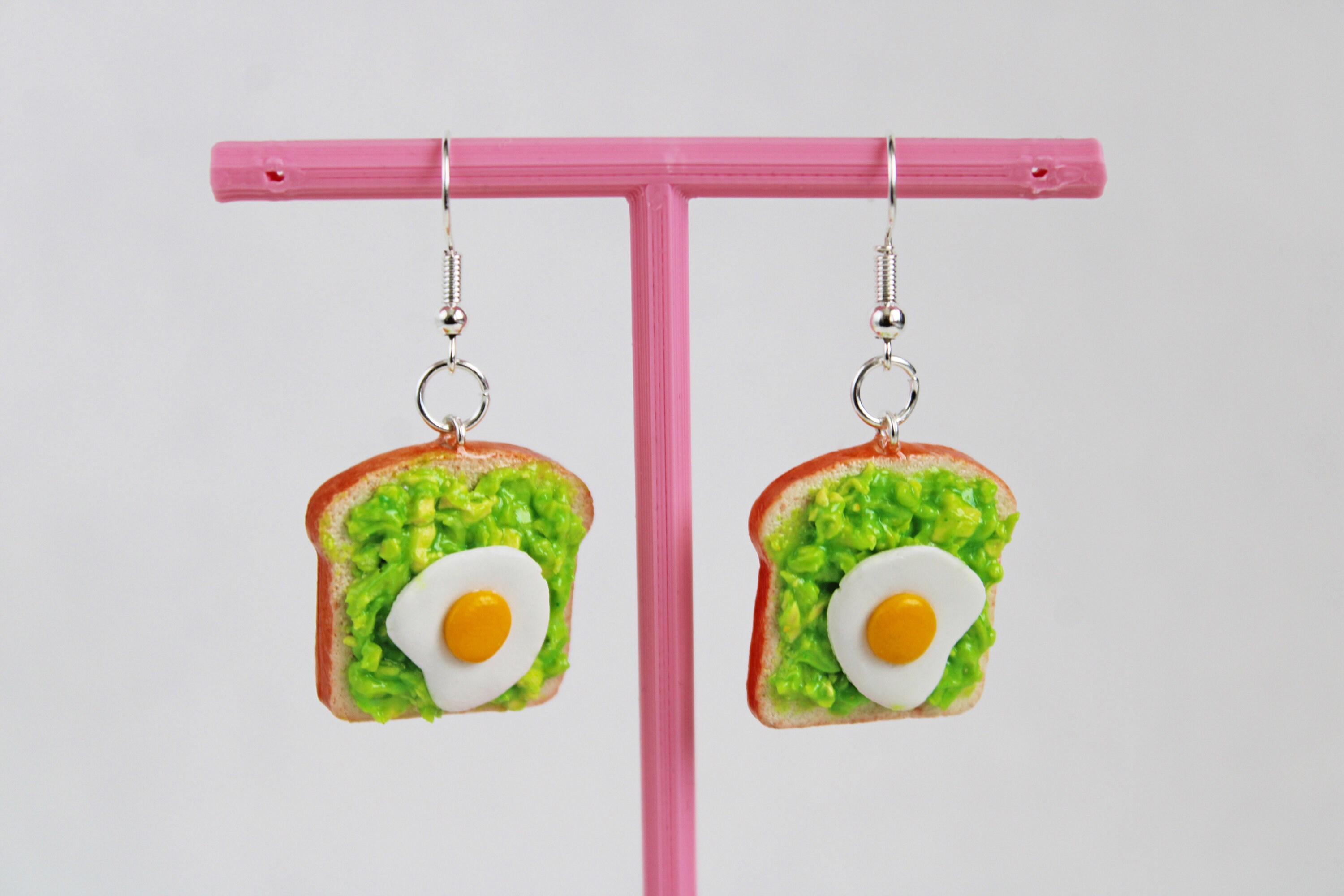 Small Egg Earrings, Small Fried Egg Earrings, Fried Egg